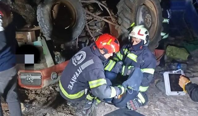 Denizli'de odun toplayan karı koca traktörün altında kaldı