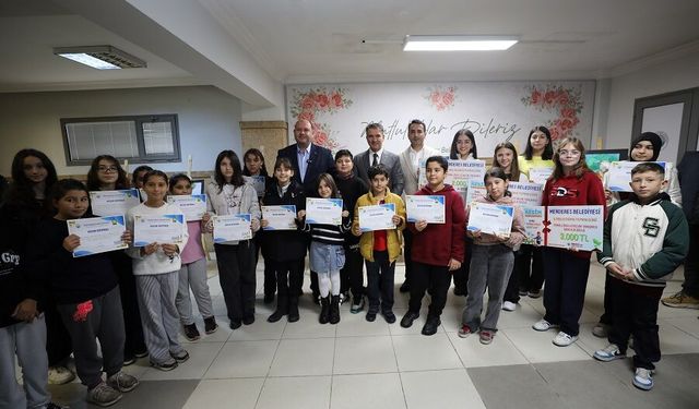 Menderes'te minikler yarıştı, ödüller sahiplerini buldu!