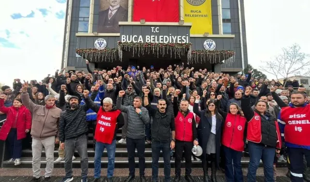 Buca’da eylem başladı: Belediye işçileri tüm birimlerde süresiz iş bıraktı