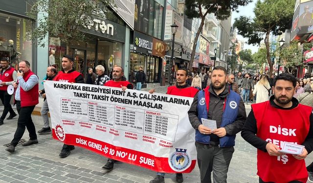 Karşıyaka Belediyesi’nde maaş krizi sürüyor: İşçiler çarşıda yürüdü