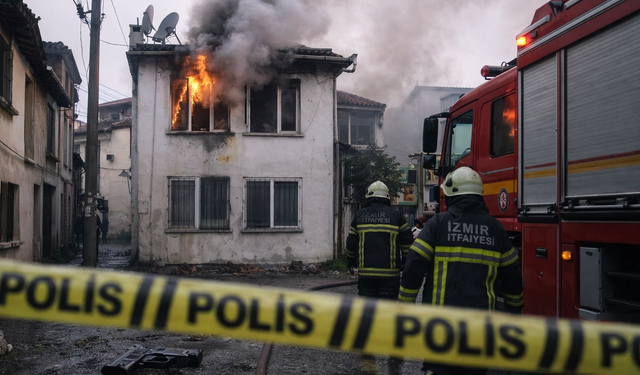 İzmir'de müstakil evde şüpheli olay: Gece cinayet, sabah yangın