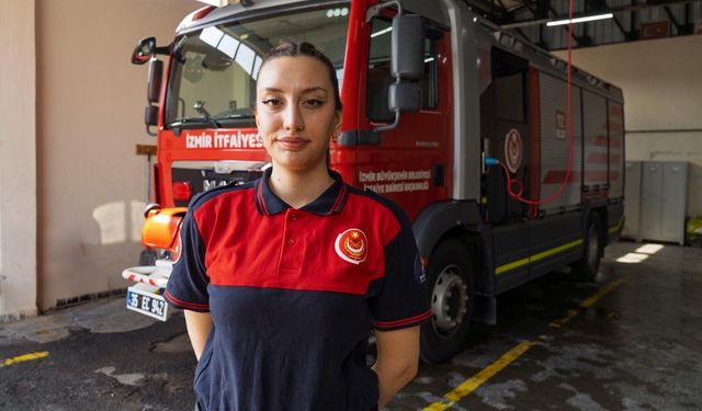 Çocukluk hayali gerçek oldu: İzmirli İrem Gül Altundaş 24 yaşında itfaiyeci oldu