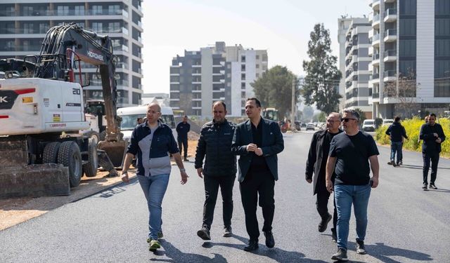 Bornova’da ulaşımı rahatlatacak adım: Bölgenin yeni cazibe merkezinde yol çalışmaları hız kazandı