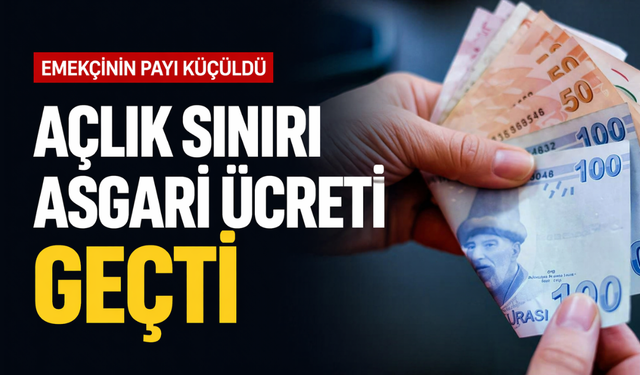 Emekçinin payı küçüldü! Açlık sınırı asgari ücreti geçti