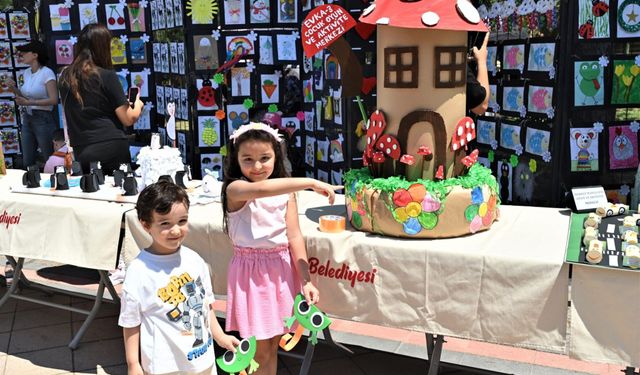 Büyükpark’ta miniklerin el emeği çalışmalarına yoğun ilgi