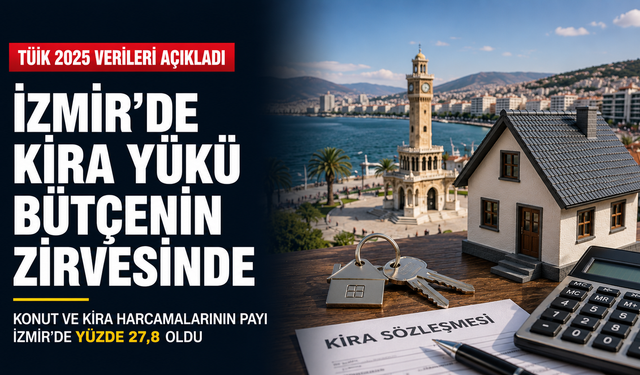 TÜİK raporu ortaya koydu: İzmir’de hane bütçesinin en ağır kalemi konut ve kira