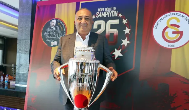 Galatasaray’ın 26. şampiyonluk kupası İzmir’e geldi