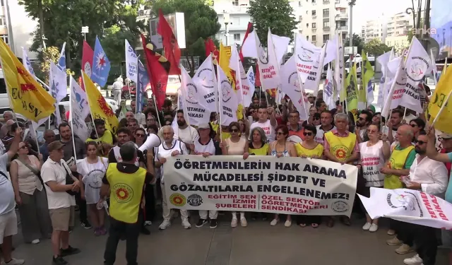 İzmir’den açlık grevindeki öğretmenlere destek yürüyüşü: Taleplerimiz lütuf değil hak!
