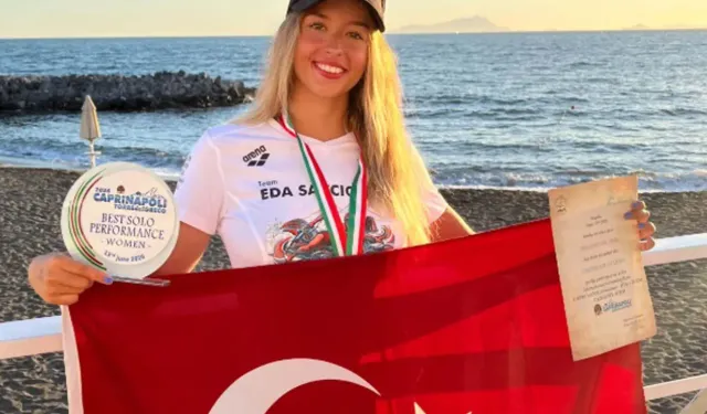 İzmirli Eda Savcıgil’den İtalya’da tarihi zafer:  28 kilometrelik parkurda rekor kırdı