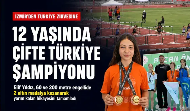 İzmirli Elif Yıldız, iki saliseyle kaçırdığı zirveye iki altın madalyayla ulaştı