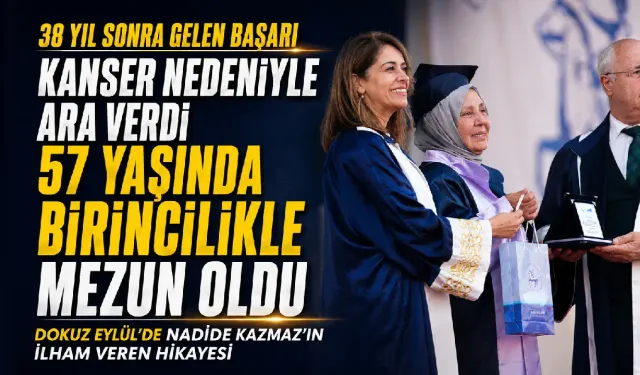 Nadide Kazmaz’dan ilham veren başarı: 38 yıl sonra üniversite birincisi oldu