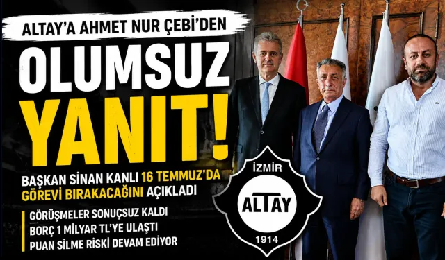 Altay’da beklenen anlaşma olmadı: Ahmet Nur Çebi’den olumsuz yanıt geldi