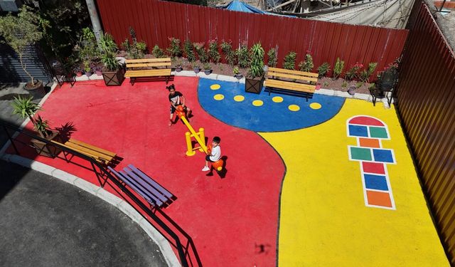 Konak’ta atıl alan çocuklar için Cep Park’a dönüştürüldü