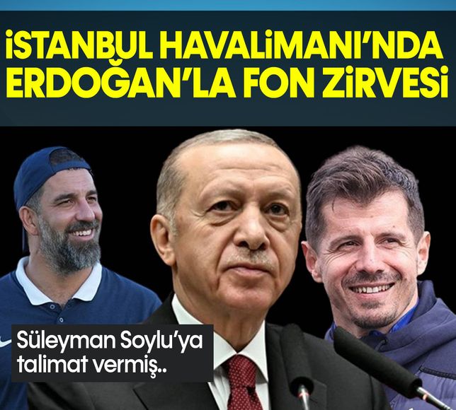 İstanbul Havalimanı'nda futcolduların Erdoğan ile fon zirvesi