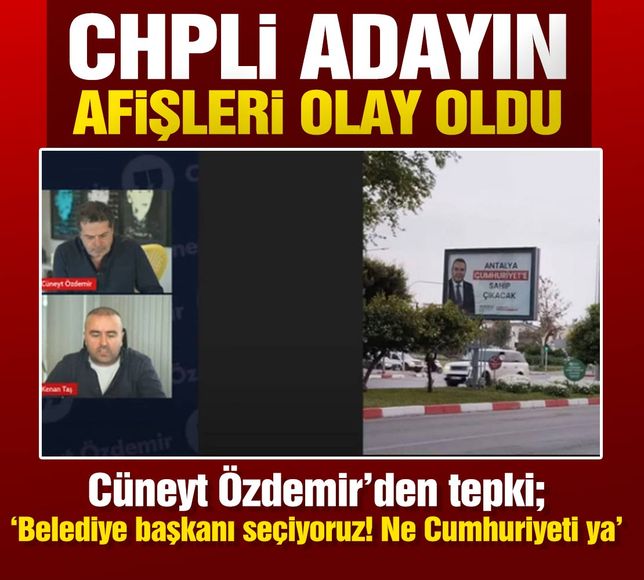 CHP Antalya adayı Muhittin Böcek'in afişleri gündem oldu! Cüneyt Özdemir isyan etti