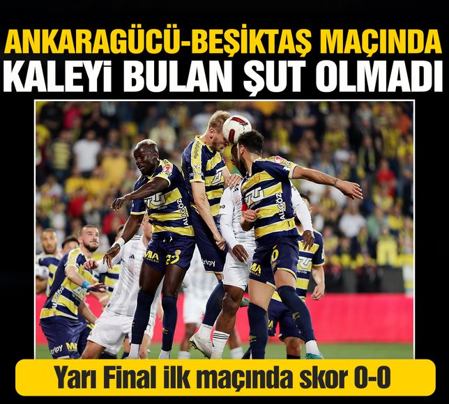 Ankaragücü-Beşiktaş maçında kaleyi bulan şut olmadı...
