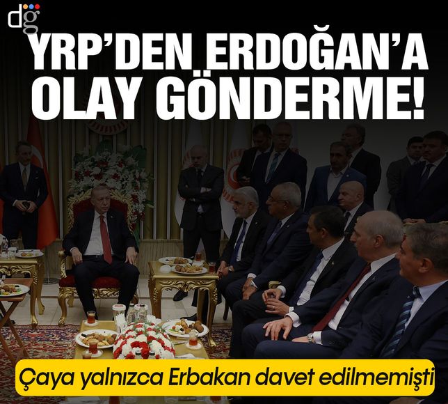 YRP 'den Necmettin Erbakan fotoğrafıyla 'çay' yanıtı