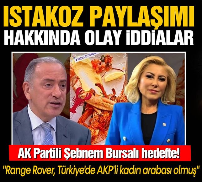 Fatih Altaylı'dan AK Partili Şebnem Bursalı'nın ıstakoz paylaşımı için olay iddia!