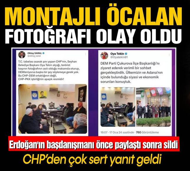 Montajlı Abdullah Öcalan fotoğrafı olay oldu! Erdoğan'ın başdanışmanı önce paylaştı sonra sildi CHP'den sert tepki