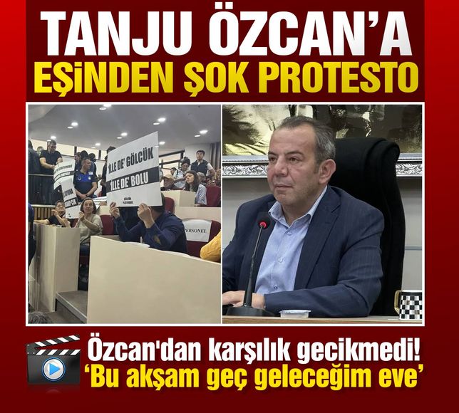 Tanju Özcan'ı eşi protesto etti Özcan'dan karşılık gecikmedi