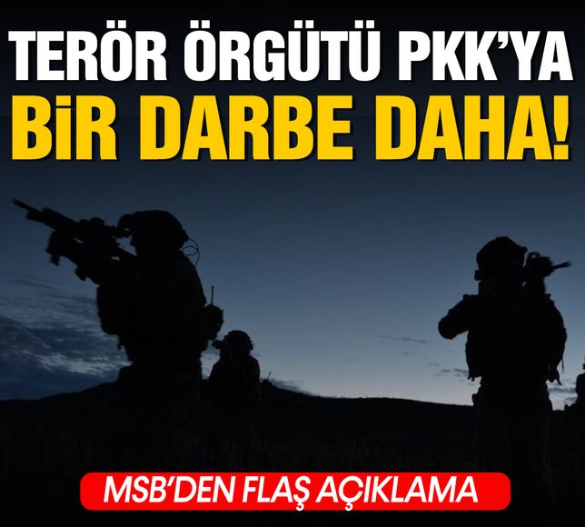MSB'den flaş açıklama: PKK'ya bir darbe daha!