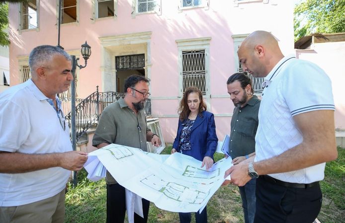 Latife Hanım Köşkü’nde restorasyon devam ediyor