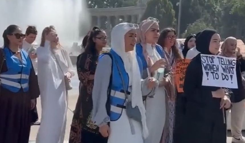 Fransa'daki çarşaf yasağına Müslüman kadınlardan protesto!