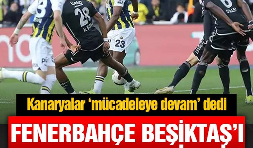 Fenerbahçe Beşiktaş'ı iki golle devirdi! Şampiyonluk mücadelesi devam ediyor