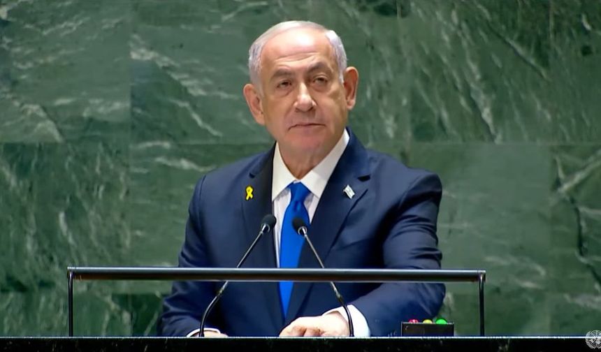 BM Genel Kurulu'nda tansiyon yükseldi: Netanyahu kürsüye çıktı, olanlar oldu!