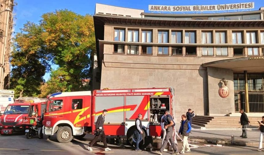 Ankara Sosyal Bilimler Üniversitesi’nde gaz sızıntısı paniği: 6 kişi hastaneye kaldırıldı