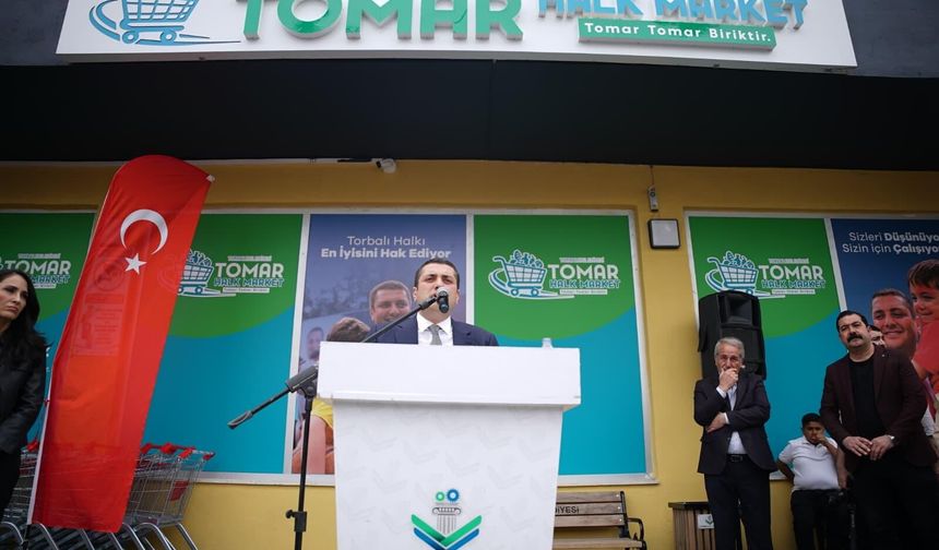 Torbalı’da TOMAR Halk Market açıldı: Fiyatlar yüzde 25 daha düşük