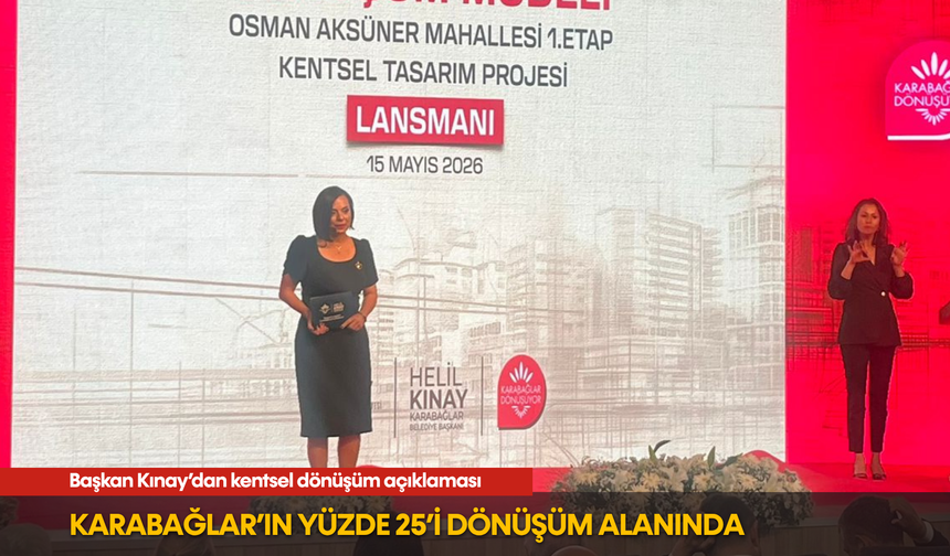 Kınay açıkladı: Karabağlar’ın yüzde 25’i dönüşüm alanında