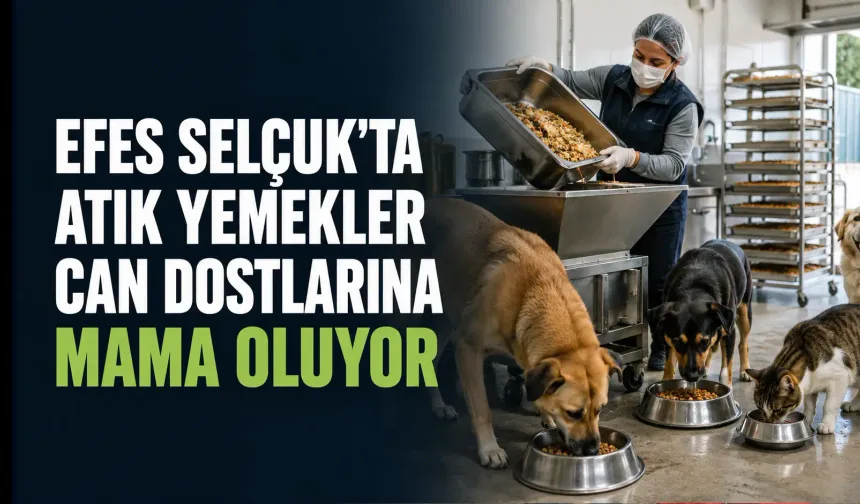 Efes Selçuk’ta otellerden toplanan atık yemekler can dostlarına mama oluyor