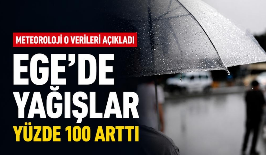 Meteoroloji o verileri açıkladı... Ege’de yağışlar yüzde 100 arttı