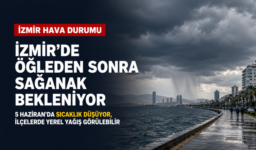İzmir’de bugün hava değişiyor:  Sıcaklık düşüyor, öğleden sonra sağanak var