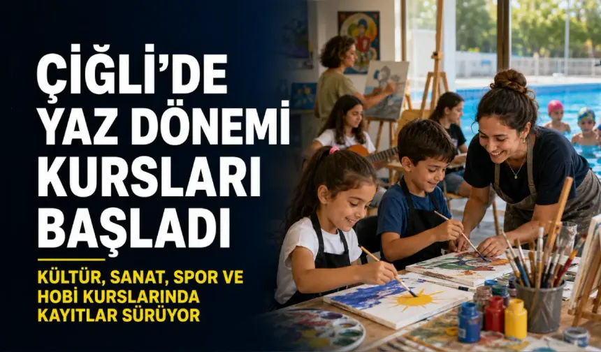 Çiğli’de yaz kursları için başvurular başladı: Çocuklara yüzme, yetişkinlere sanat ve hobi kursları