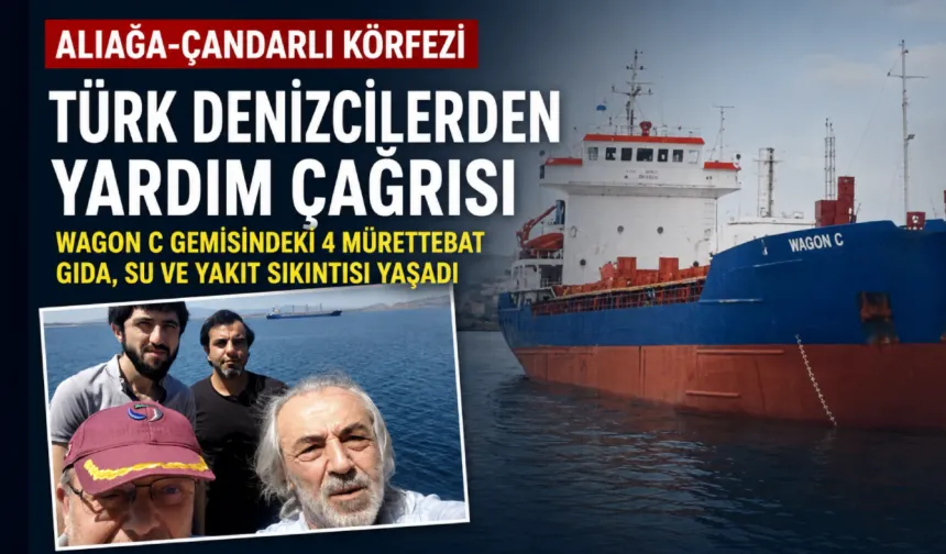 Aliağa-Çandarlı Körfezi’nde demirli gemide mahsur kaldılar: 4 personel yardım istedi