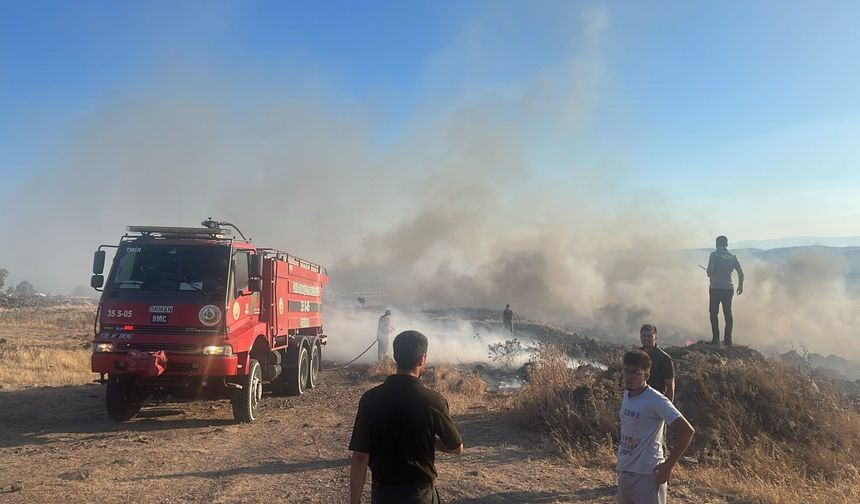 Aliağa’da yükselen alevlere havadan ve karadan müdahale