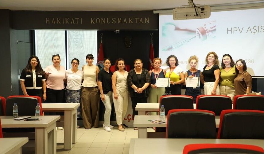 Menderes Belediyesi’nde kadın çalışanlara sağlık eğitimi