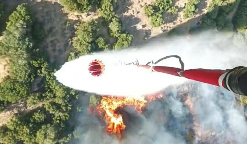 Menemen'de orman yangını: 6 uçak ve 4 helikopter sevk edildi