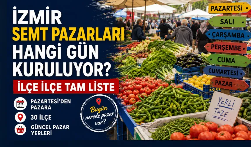 İzmir semt pazarları hangi gün kuruluyor? İlçe ilçe tam liste