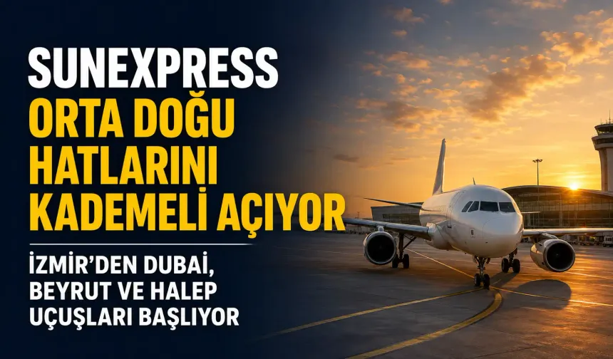 SunExpress Orta Doğu hatlarını kademeli açıyor: İzmir’den Dubai, Beyrut ve Halep uçuşları başlıyor