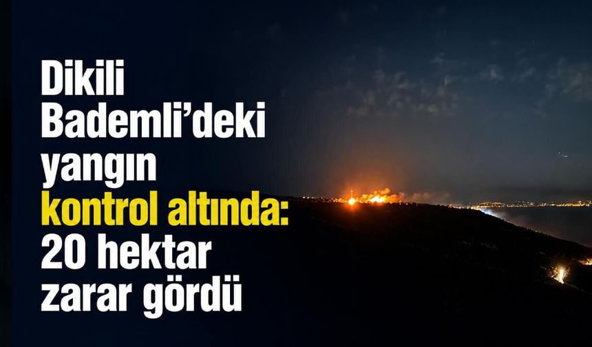 Dikili Bademli’deki yangın kontrol altında: 20 hektar zarar gördü
