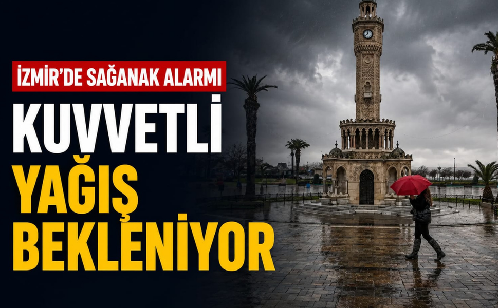 İzmir’de sağanak alarmı: Kuvvetli yağış bekleniyor