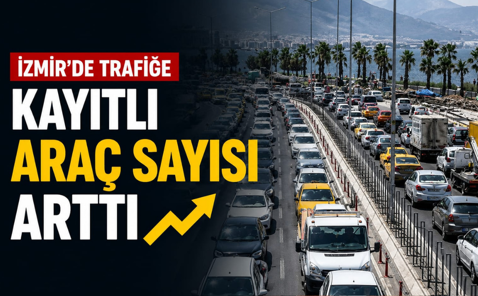 İzmir'de trafiğe kayıtlı araç sayısı arttı