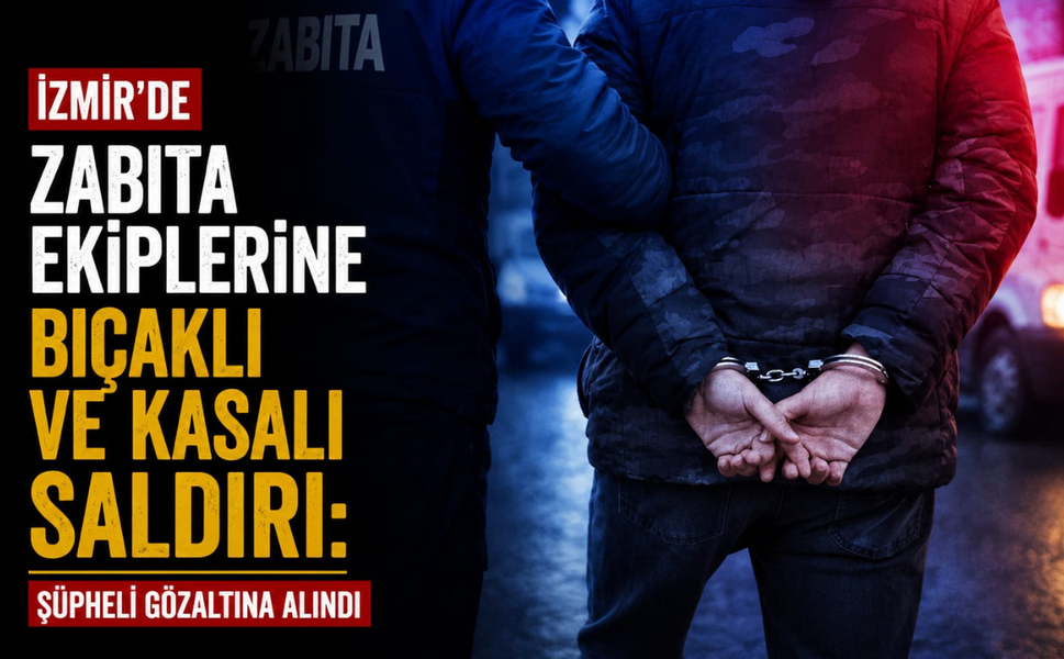 İzmir'de zabıta ekiplerine bıçaklı ve kasalı saldırı: Şüpheli gözaltına alındı