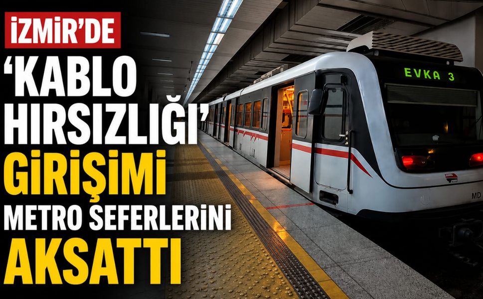 İzmir'de 'kablo hırsızlığı' girişimi metro seferlerini aksattı