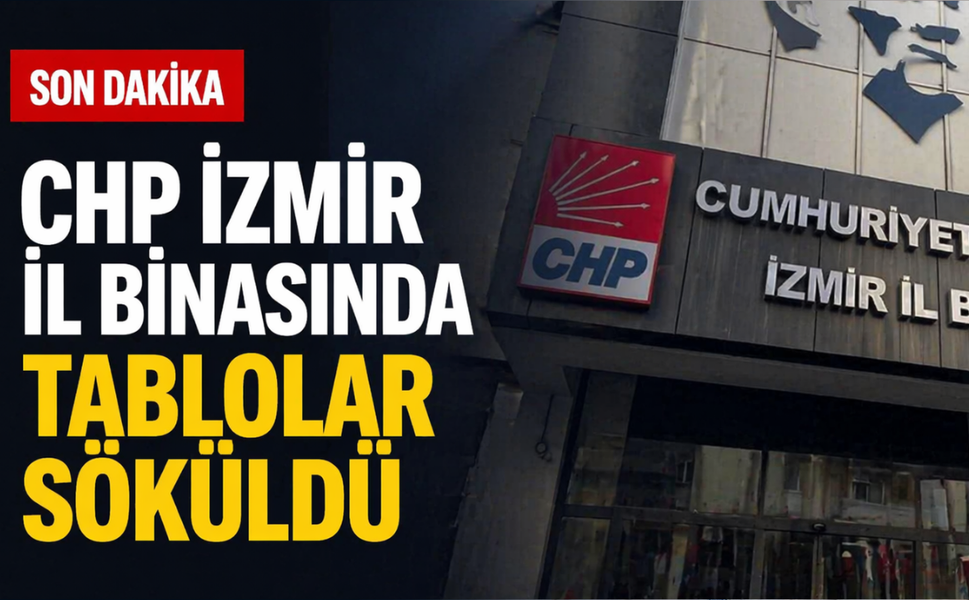 CHP İzmir il binasında tablolar söküldü