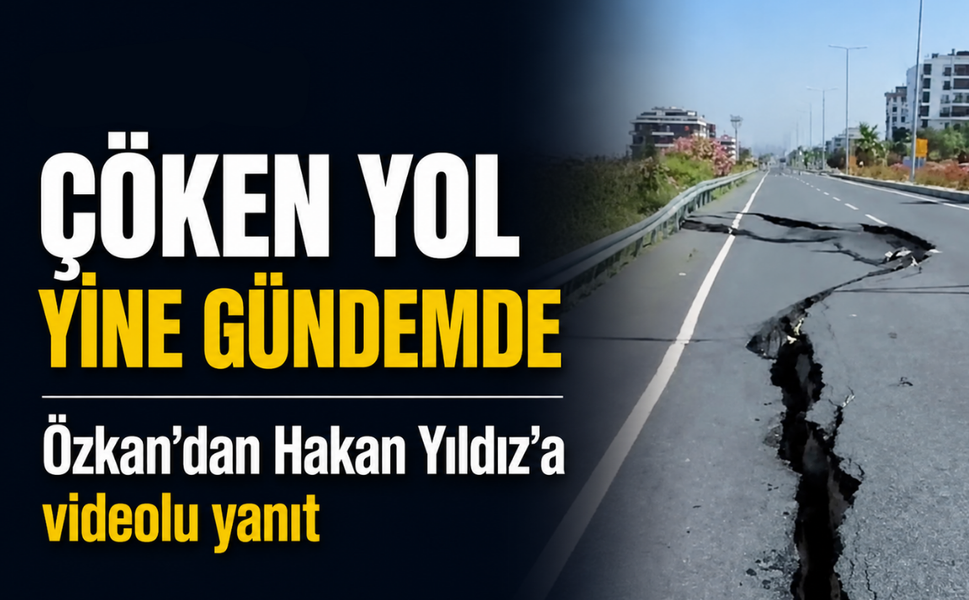 Çöken yol yine gündemde... Özkan’dan Hakan Yıldız’a videolu yanıt