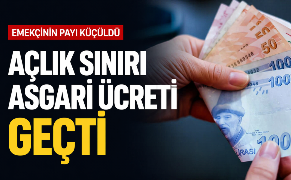 Emekçinin payı küçüldü! Açlık sınırı asgari ücreti geçti
